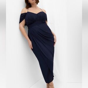 City Chic One Shoulder Navy Dress
